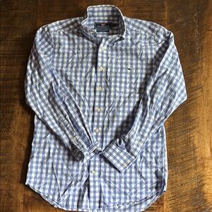 Like-new Vineyard Vines Blue Checkered Shirt